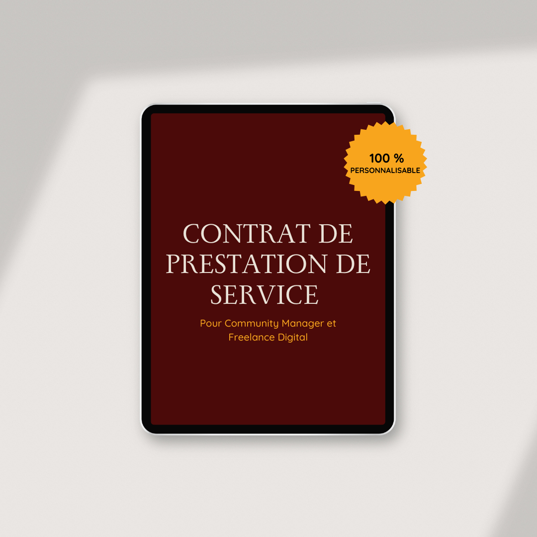 Template de Contrat de Prestation – Community Manager & Freelance Digital - Image 2